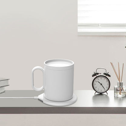 Smart Electric USB Coffee Mug with Ceramic Cup Warmer & Wireless Charger