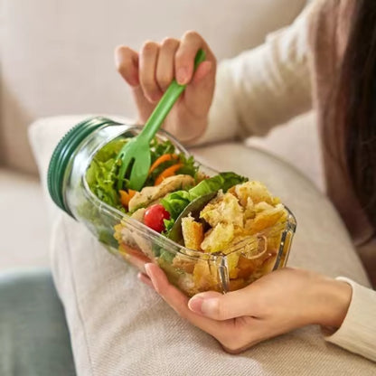 Reusable Salad Jar – Modern Portable Food Storage